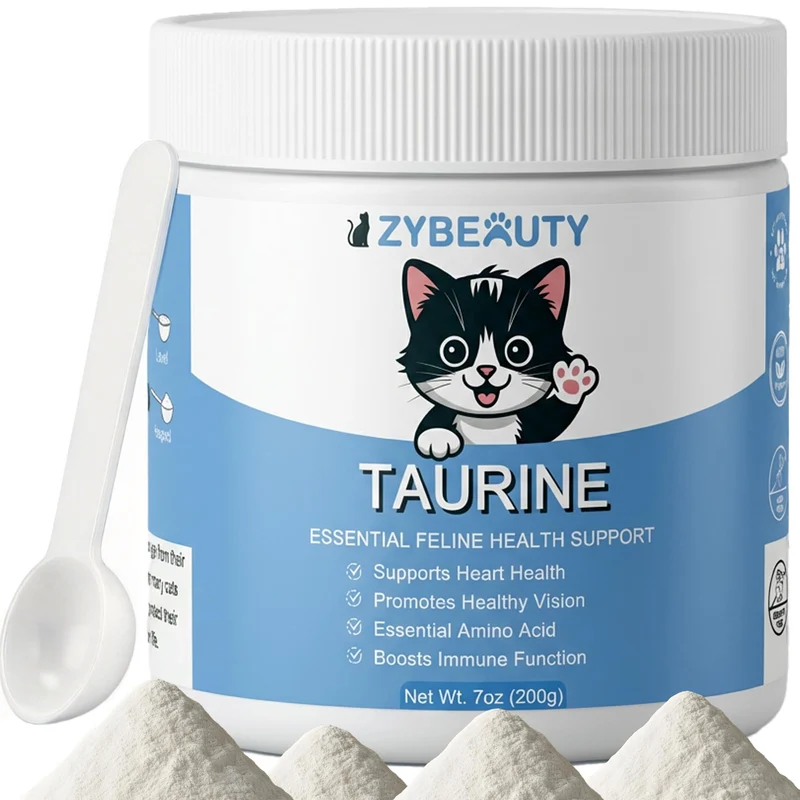 zybeauty Taurine pour Chats — Supplément en poudre non aromatisé pour le cœur, la vision et l’immunité | 6 oz
