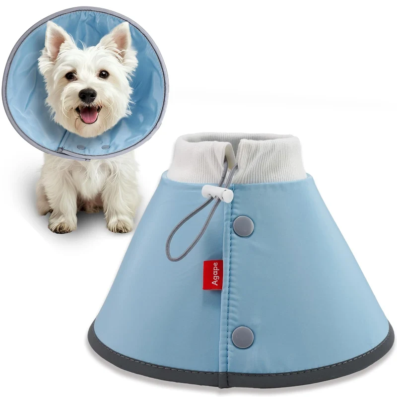 Agape Cone Doux pour Petits Chiens et Chats — Collier de Protection Réglable