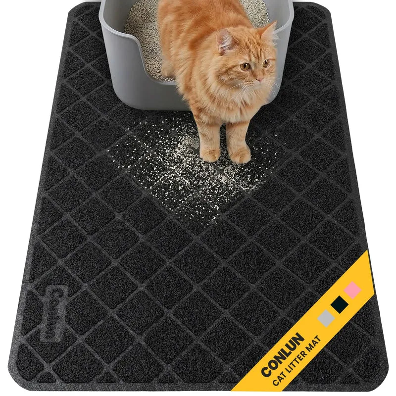 Conlun Tapis Litière pour Chats – 35 x 23 pouces, grille PVC, antidérapant et imperméable