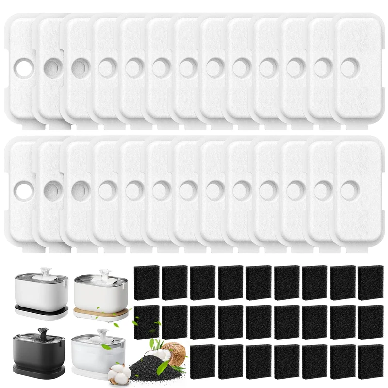 Caehomly — Lot de 50 filtres PLWF115 pour Dockstream (25 filtres + 25 éponges) — 12 mois