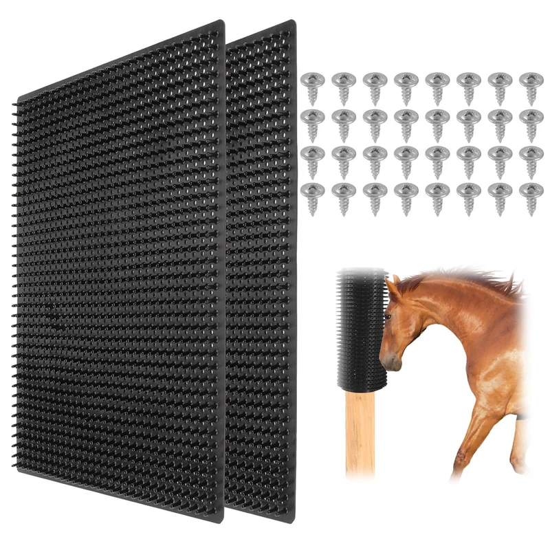 SCyiqifa — Paire de Postes de Grattage pour Chevaux et Autres Animaux (14,2 x 11,8 pouces)