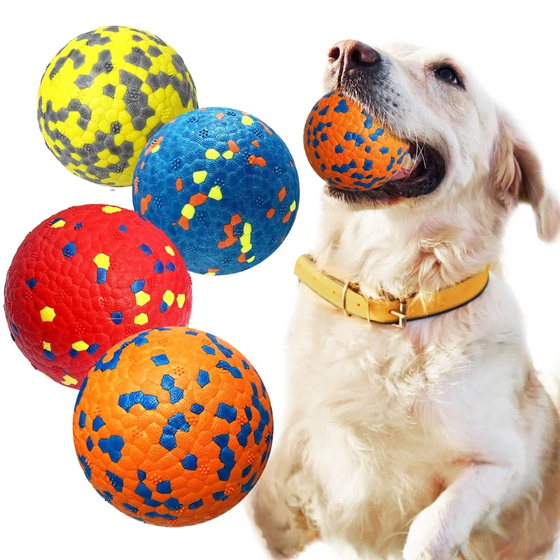 Petcare – Lot de 4 balles pour chiens indestructibles, adaptées aux chiens moyens et grands