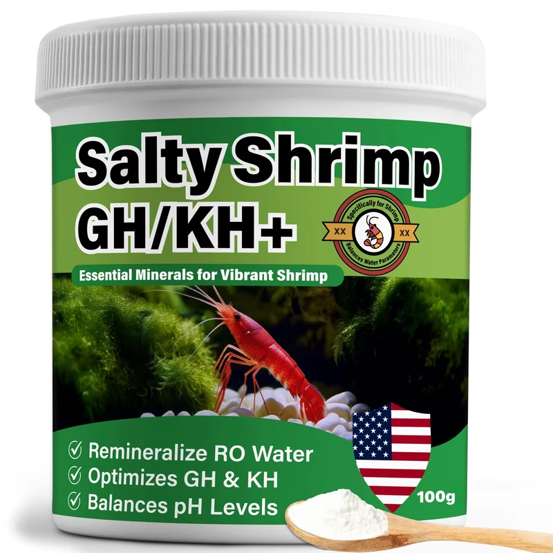 SHUNNIUB Salty Shrimp GH/KH+ 100 g – Mineralisation de l’eau RO, reproduction et vitalité des crevettes