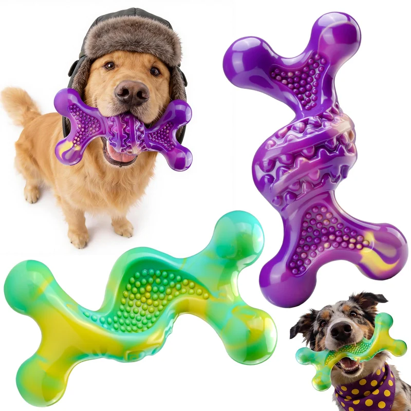 Jouets Kseroo pour chiens agressifs — Indestructibles 400 g, lot de 2, pour chiens moyens/grands (14–50 kg)