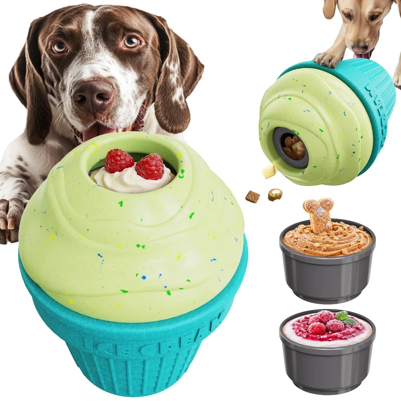 KADTC 3-en-1 Jouet Chien Grande Taille – Remplissable, Congelable, Léchage, Distributeur de Croquettes – Sans BPA