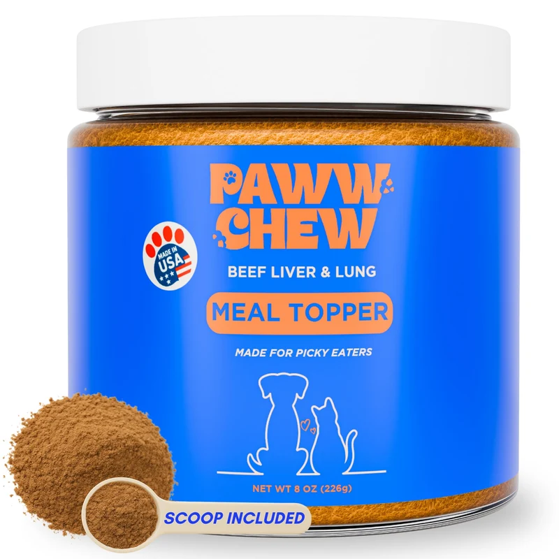 PAWW CHEW Topping Foie-Boeuf pour Chiens et Chats – Protéine Naturelle et Stimulateur d’Appétit