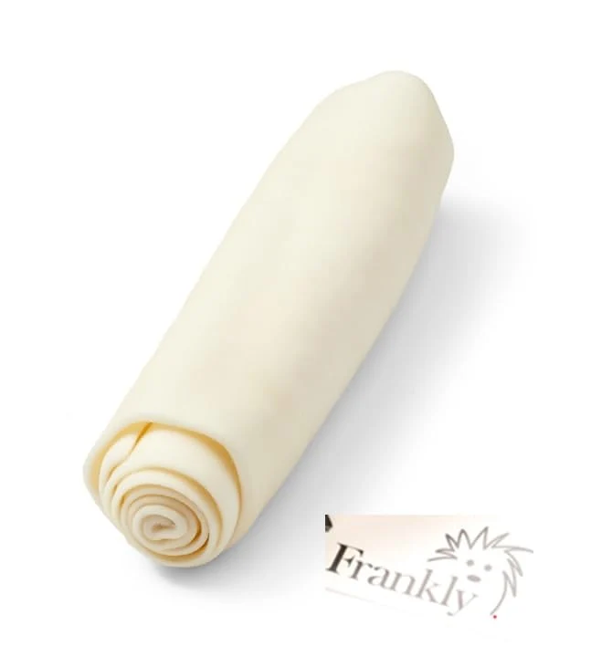 Frankly Original pour Animaux – Rouleau Mega Boeuf Naturel sans Cuir, Riche en Protéines – Fabriqué aux États-Unis – 12 pouces