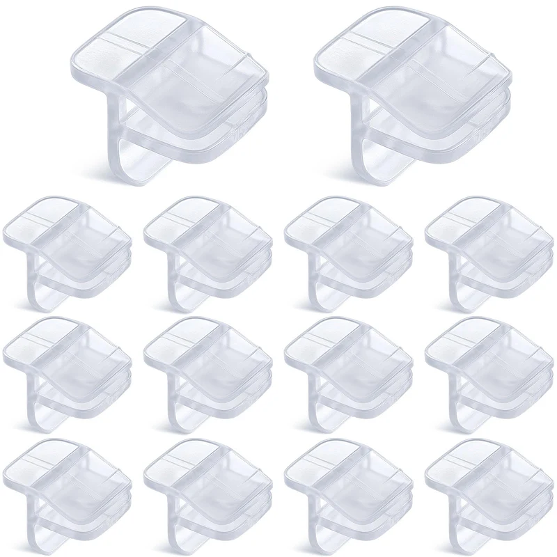 Chunful – 12 Clips de Couvercle Transparent pour Aquarium Rimless, Support Couvercle 3 à 5 mm d'Épaisseur – Polycarbonate Transparent