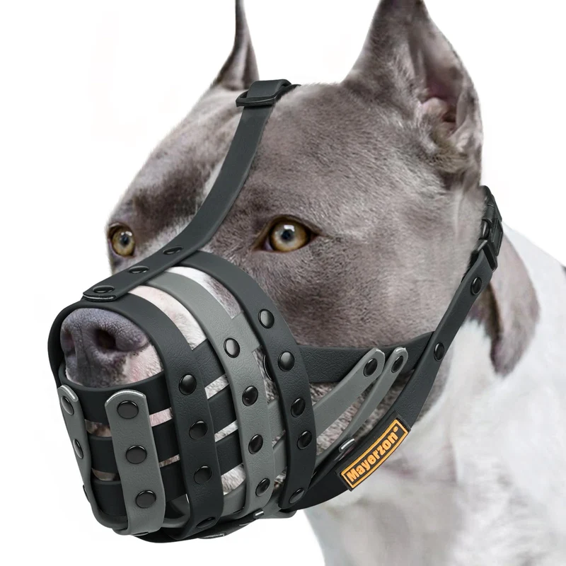 Mayerzon Museau Panier Léger pour Chiens Grands – Pitbull, Rottweiler, Amstaff | Ajustable