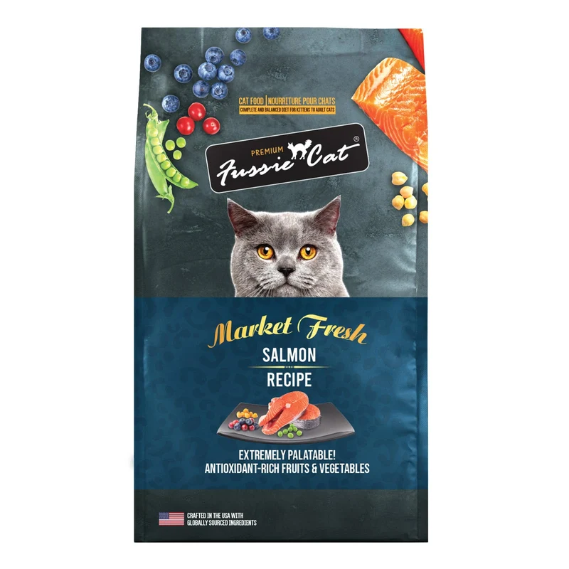 Fussie Cat Market Fresh Saumon – Croquettes sèches pour chat, Sac 3,5 lb