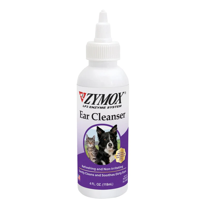 Zymox Nettoyant Oreilles pour Chiens et Chats – 4 oz | Système LP3 enzymatique, sans cruauté