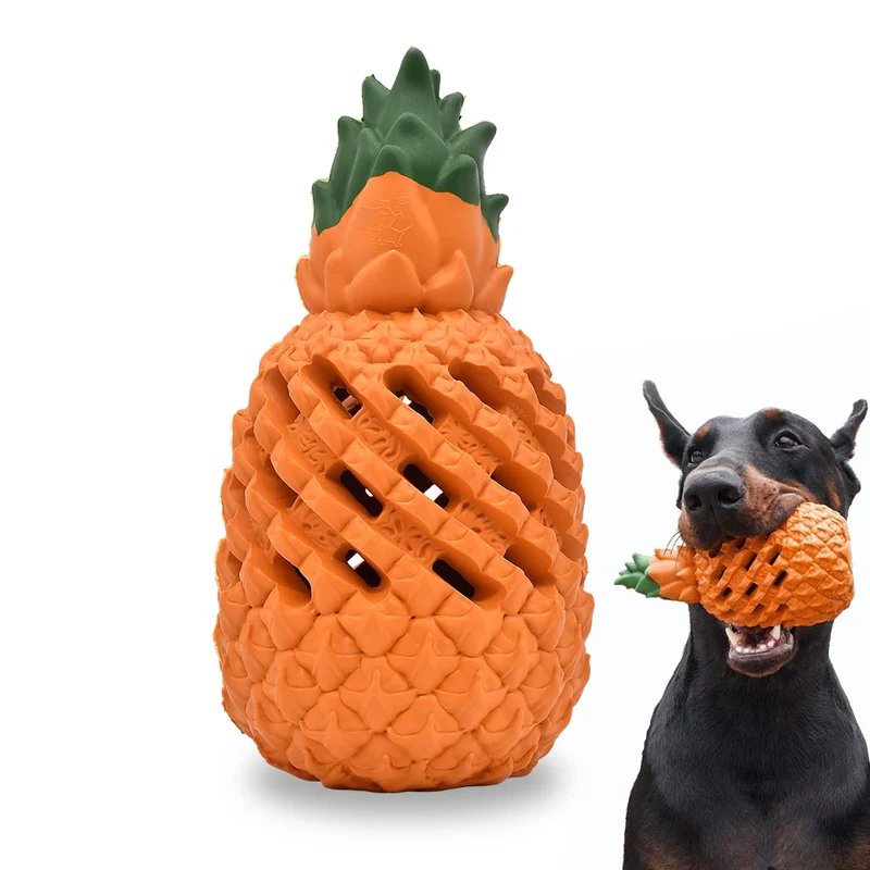 PETOPIA – Jouet à mâcher Ananas pour Chien Indestructible, Grands Mordeurs