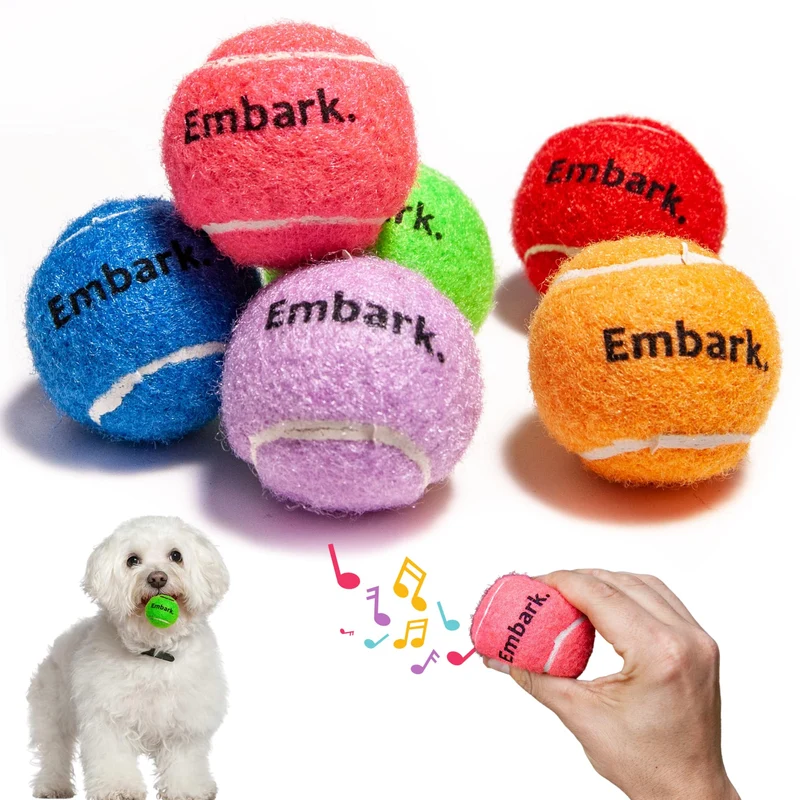 Petite Paws – Balles Tennis Mini qui sifflent 1,5'' pour Petits Chiens – Lot de 6