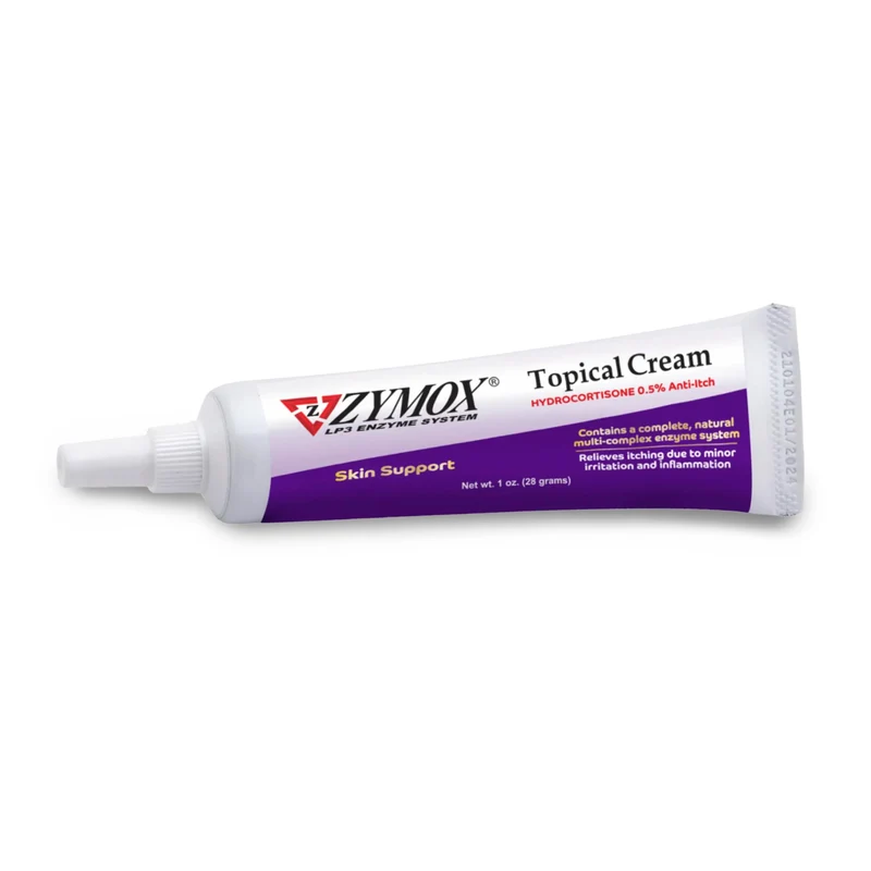 Zymox Crème Topique 0,5% Hydrocortisone pour Chiens et Chats – 1 oz