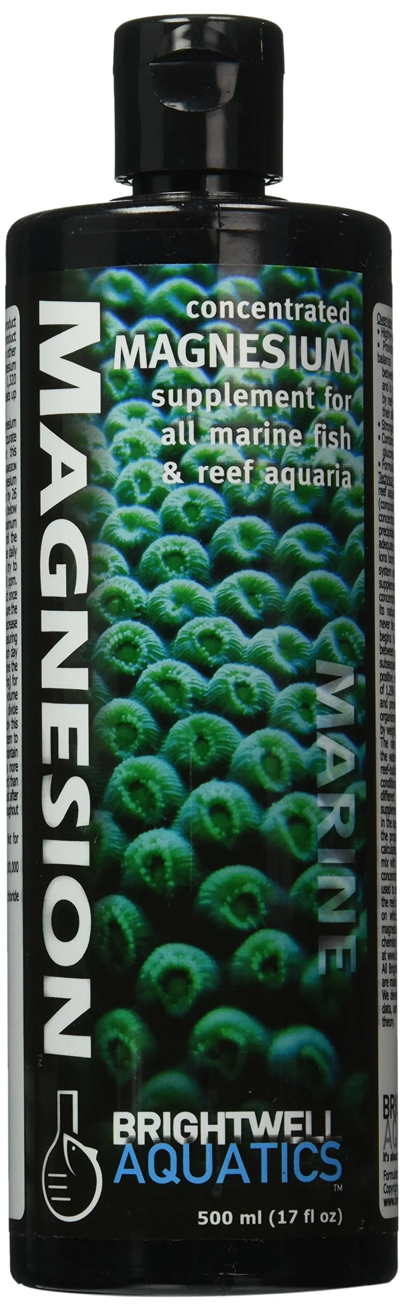 Brightwell Aquatics Magnesion Liquide – Supplément Concentré de Magnésium pour Reef et Aquarium Marin, 16,9 oz