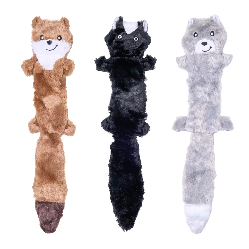 ZippyPaws Skinny Peltz – Jouets sans bourrage pour chiens moyens et grands (18 pouces)