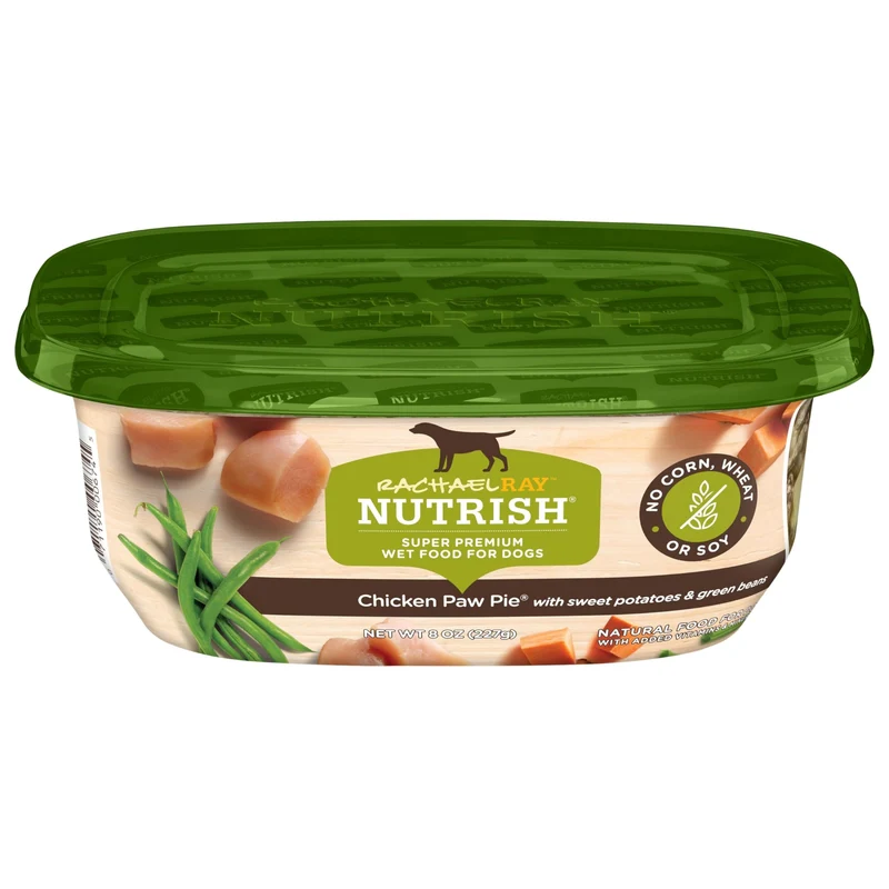 Nutrish Rachael Ray – Nourriture humide pour chien Tourte au poulet, 8 pots de 227 g (8 oz)