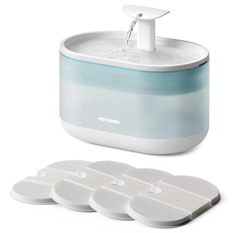 PETLIBRO Fontaine d'eau pour chat et chien — Silencieuse, double flux, 2,1 L