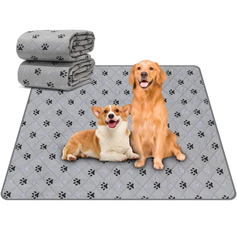 JERIA – 2 ensembles de tapis d'entraînement pour chien 36 x 41 pouces – Imperméables, anti-dérapants, lavables et réutilisables