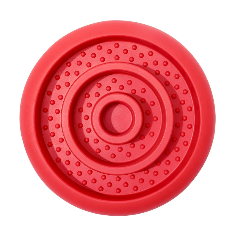 Pawnana Slow Feeder Lick Mat pour Chiens – Ralentit l’Alimentation, Caoutchouc Naturel Rouge