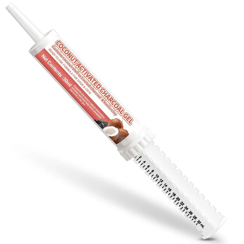 Trihood Pâte Charbon Actif pour Chiens et Chats – Kit d’Empoisonnement et Absorbeur de Toxines 30 ml