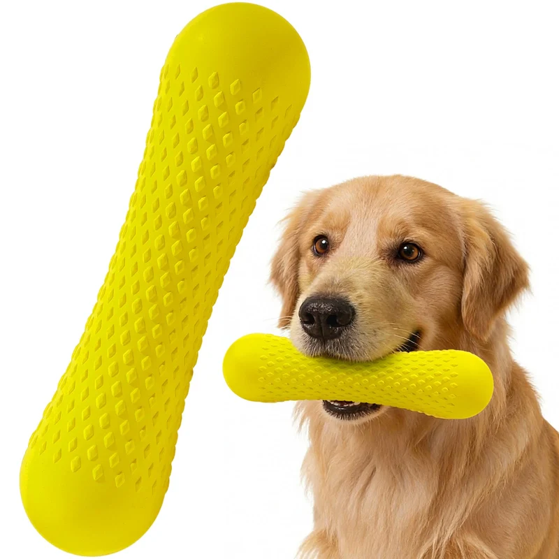 Jouet Kimee en caoutchouc naturel – Os solide parfum lait pour chiens moyens et grands