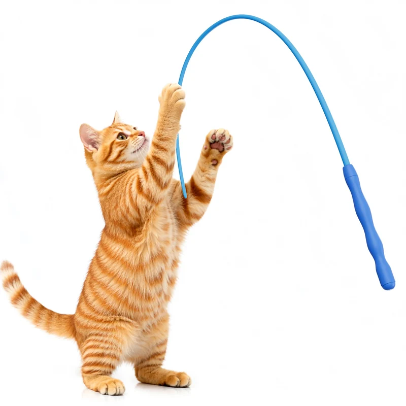 Casfuy Bâton Teaser en Silicone Ultra Léger et Durable pour Chat