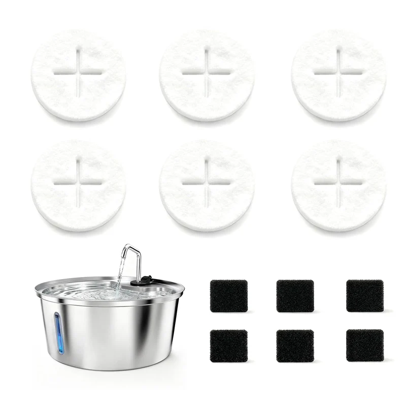Pawccoli Filtre Fontaine WF02 (6 filtres) — Eau Fraîche pour Animaux