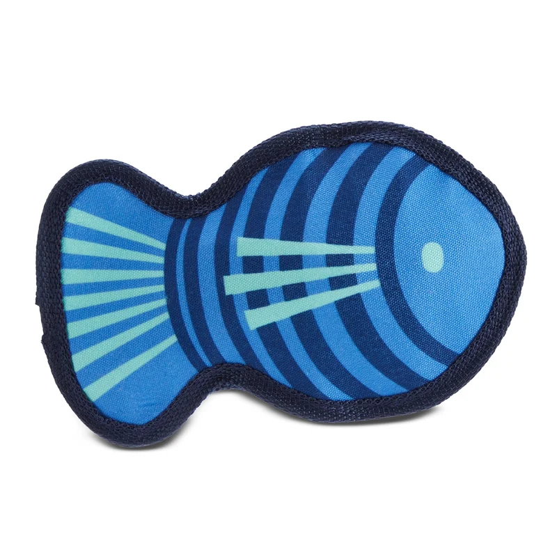 BarkBox Rad Herring — Jouet dur pour chiens agressifs, déchirure et poisson-couineur, taille moyenne