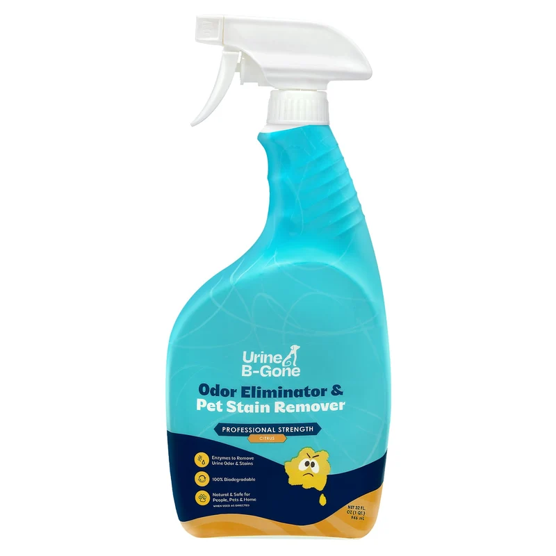KINZUA ENVIRONMENTAL Urine B-Gone — Nettoyant enzymatique professionnel pour urine (chien, chat, humain), 32 oz, parfum agrumes