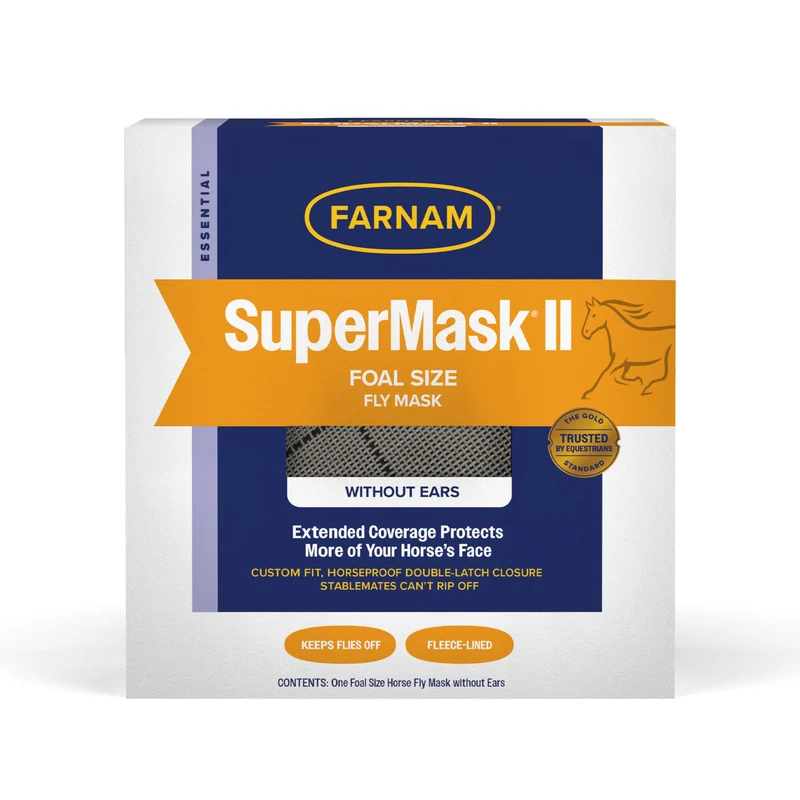 Farnam SuperMask II — Masque anti-mouches sans oreilles pour poulains