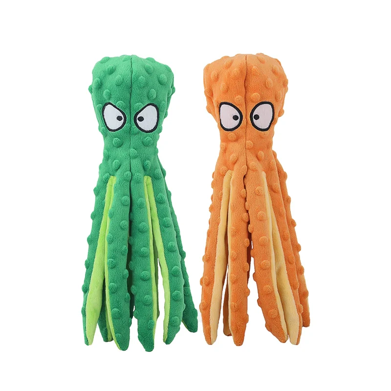 HGB – Jouets pour chien Poulpe sans rembourrage, Siffleur et Crinkle – Lot 2 (Grand Modèle)