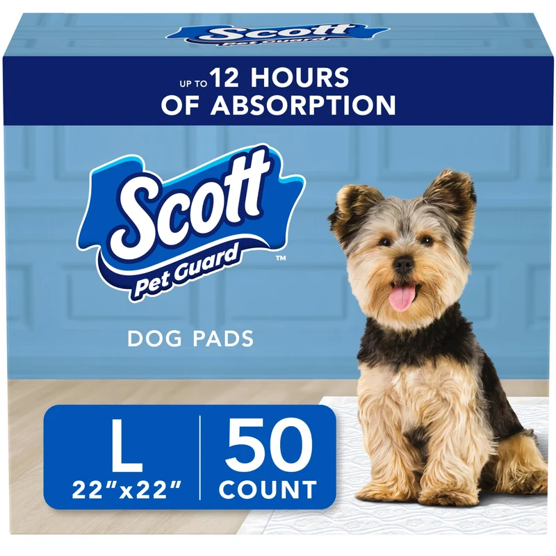 Scott Pet Guard Pads – Coussinet d'entraînement pour chien, Taille Large 22 x 22 po – Lot de 50