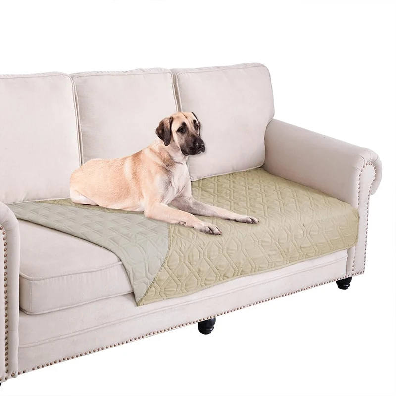 Ameritex Housse Imperméable pour Canapé et Lit — Couverture Réversible, Microfibre