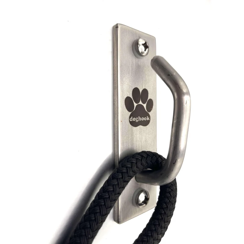 Doghook Canine Hitch – Crochet Laisse Murale Sécurisé, Intérieur/Extérieur, Acier Inoxydable, Compact