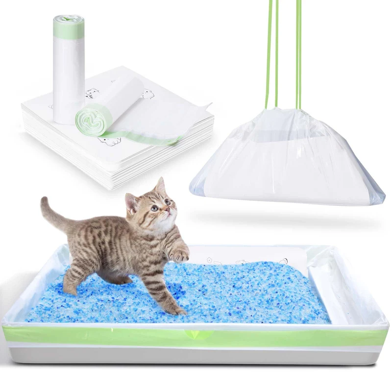 PETOCAT - Liner pour bac litière automatique Scoop Free Crystal anti-griffe en carton, 20 pièces