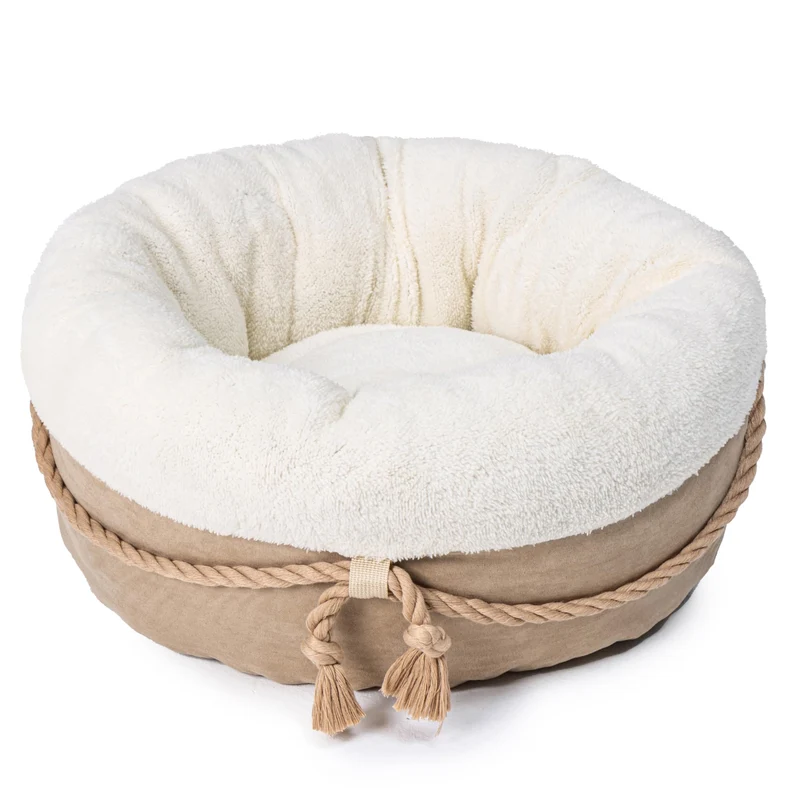 Pesen Panier Douillet pour Chat et Petit Chien — Lit Donut avec Parois de Soutien