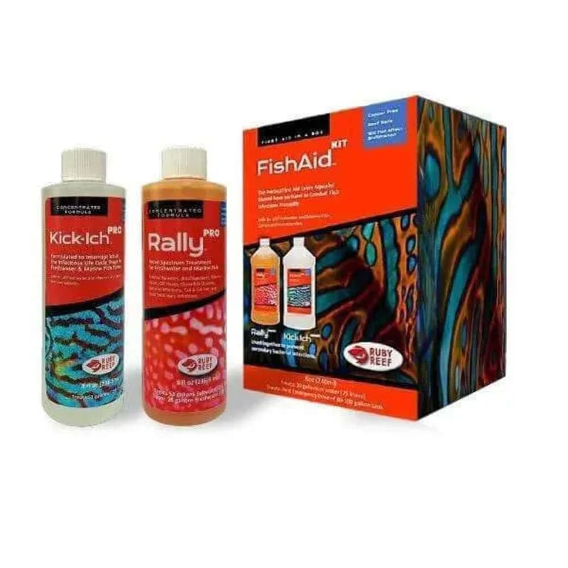Ruby Reef FishAid Kit (8 oz) – Kit d’urgence pour poissons d’aquarium (Rally Pro et Kick-Ich Pro)