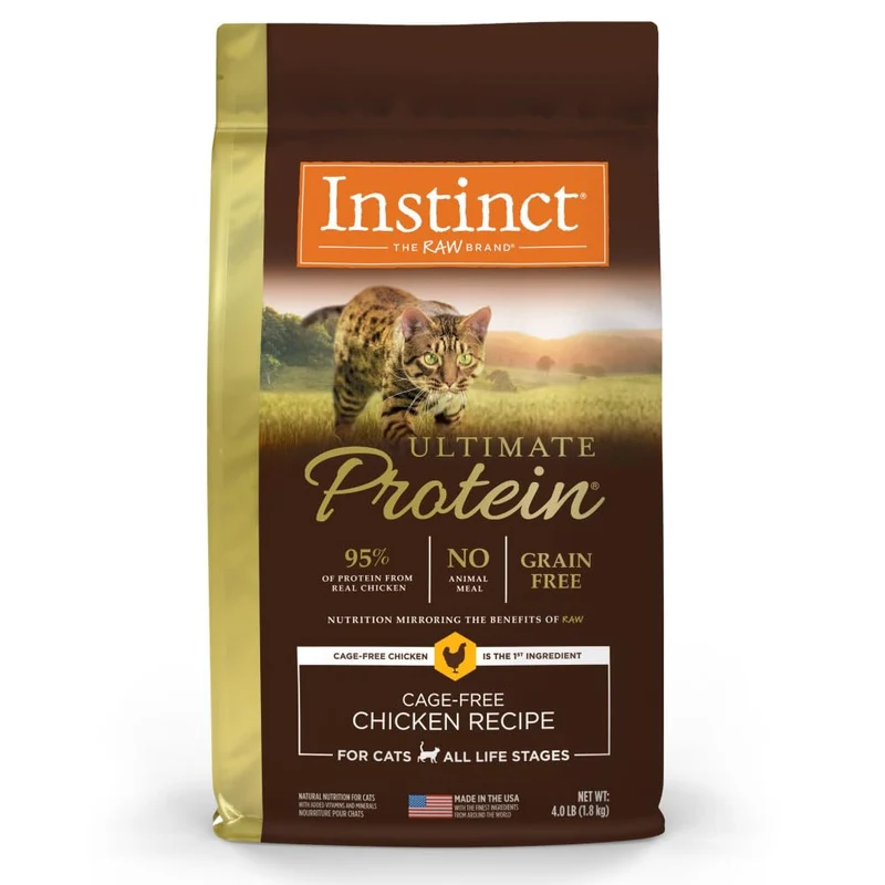 Instinct Ultimate Protein – Croquettes Sans Céréales au Poulet, Cage Free, 1,8 kg (4 lb)