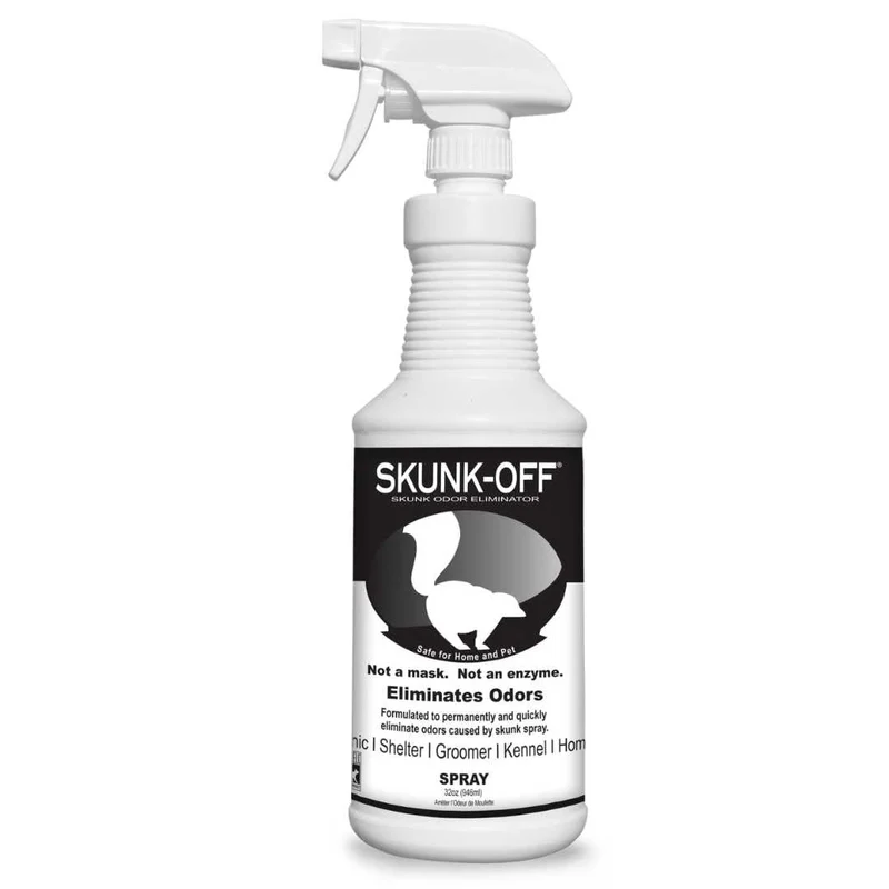 Odorcide Skunk Off – Désodorisant mouffette 32oz prêt à l’emploi, non enzymatique, sûr pour animaux et personnes