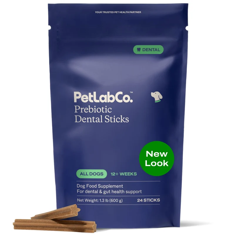 PetLab Co. Bâtonnets Dentaires pour Chiens – Cible Plaque et Tartre, Santé Bucco-dentaire et Digestion (24 bâtonnets)