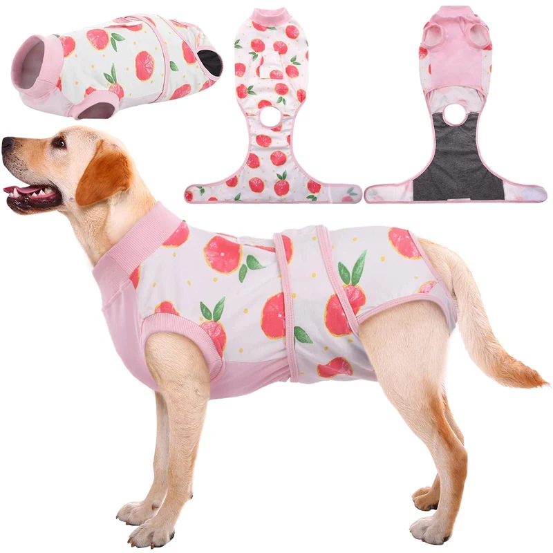 Kuoser Vêtement de récupération pour chien – Combinaison postchirurgie respirante, alternative au cône, rose XXL