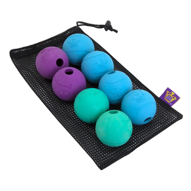 Chew King – Balles de jeu en caoutchouc naturel ultra-dur 2,5 pouces – lot de 8 (CM-0264-CS01)