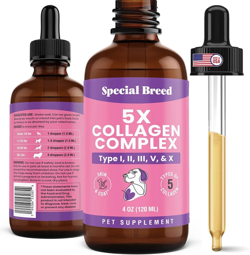 Special Breed Collagène Premium pour Chiens – Soutien articulation, peau et pelage – 4oz – Fabriqué aux États‑Unis