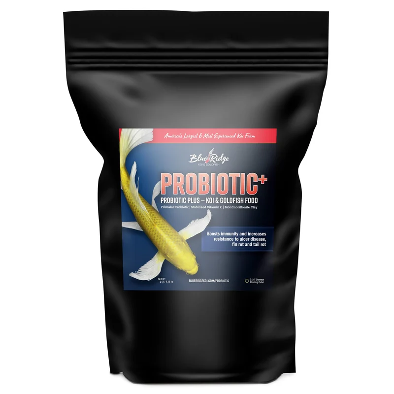 Blue Ridge Nourriture Poissons – Probiotique Plus 2 lb, Granulés Flottants 3/16 de pouce pour Koï et Poissons Rouges