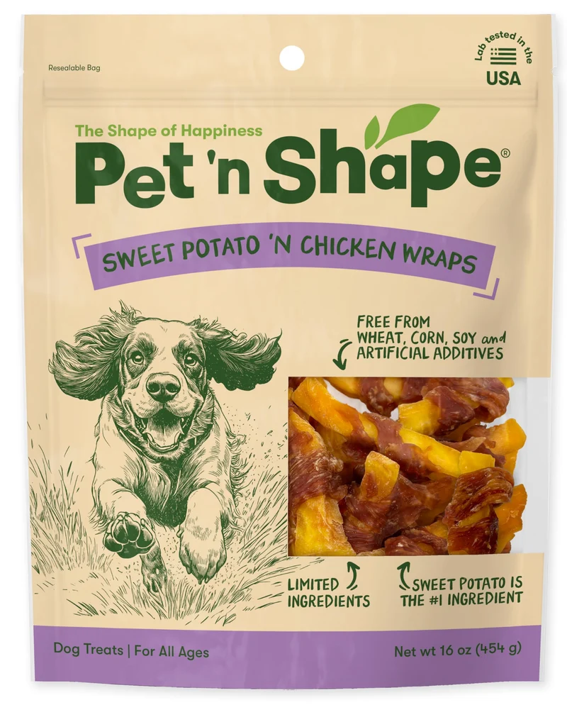 Pet 'n Shape Friandises Bouchées Patate Douce et Poulet – 1 Livre