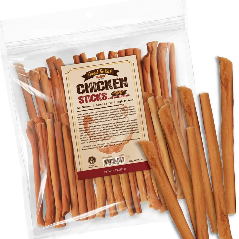 Gootoe Friandises pour Chiens – Bâtonnets de Poulet Premium, Protéines élevées, Sans Gluten, Sans Céréales, 1,5 livre