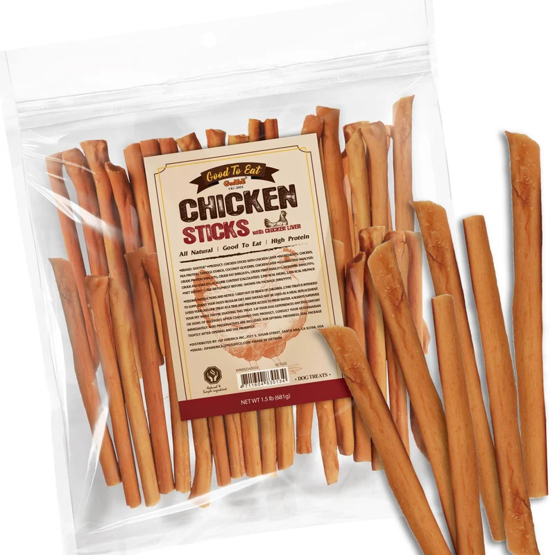Gootoe Friandises pour Chiens — Bâtonnets de Poulet pour Entraînement, Protéine Élevée, Sans Gluten, 1,5 lb