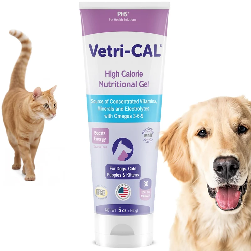Vetri-CAL Gel Nutritionnel Haut Calorie pour Chiens et Chats – Stimule Appétit et Énergie – Goût Malt – Tube 150 g