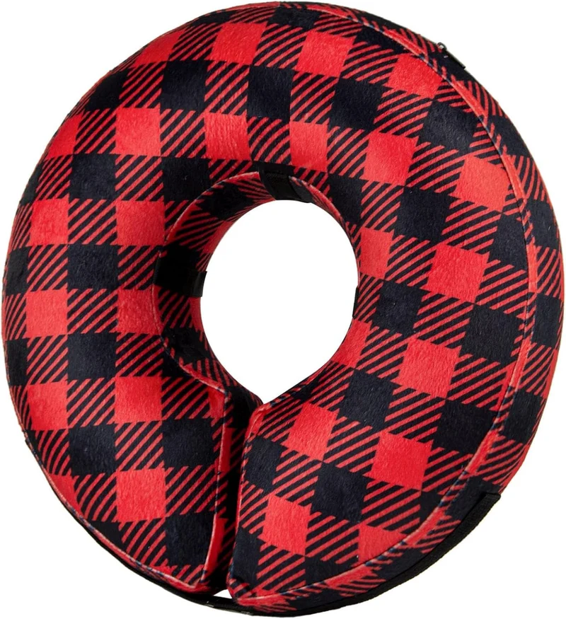 BENCMATE Collier Gonflable pour Chiens et Chats — Alternative Douce, Confort et Protection (Grand+) Plaid
